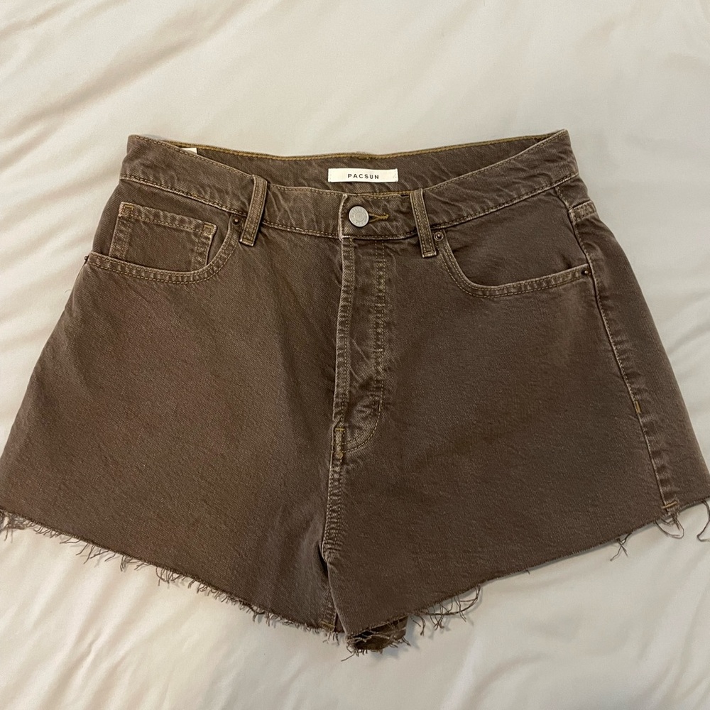 NWOT Pacsun Brown Denim Cut-Off Shorts SIZE 29